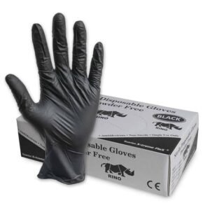 Guante de nitrilo negro calibre 8